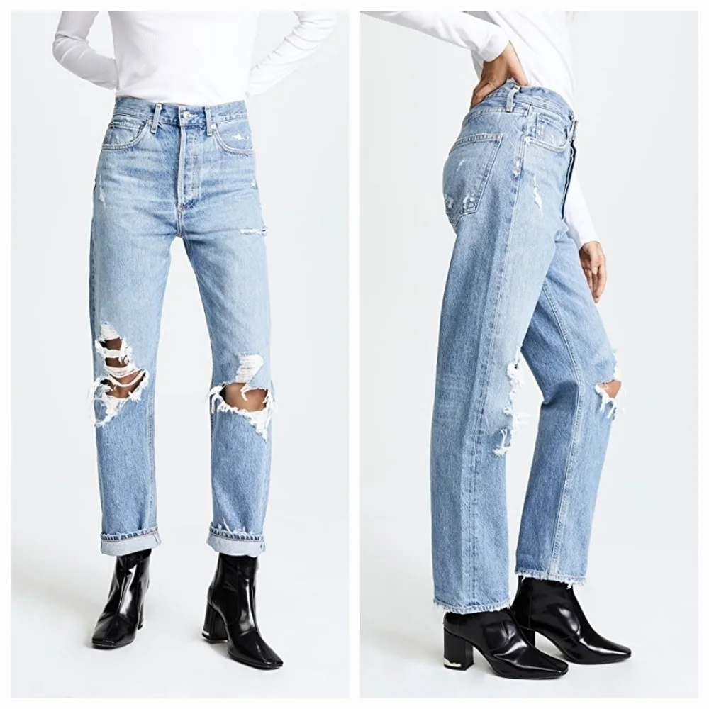 Agolde 90s Mid Rise Loose Fit Jean in Fall Out size 23 NWT